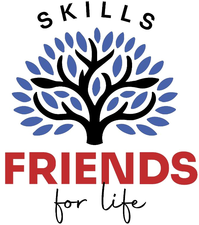 Premia Academy educational logo graphic: A tree symbolizing the growth of SKILLS, based on the FRIENDS for life holistic curriculum framework.