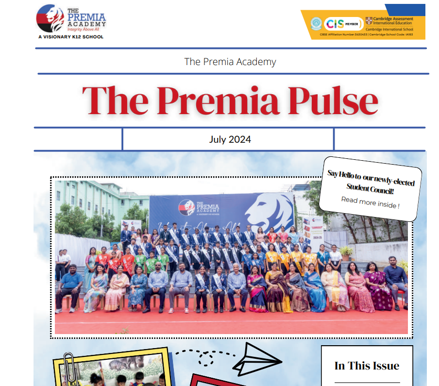 newly elected Student Council members posing with school management and faculty