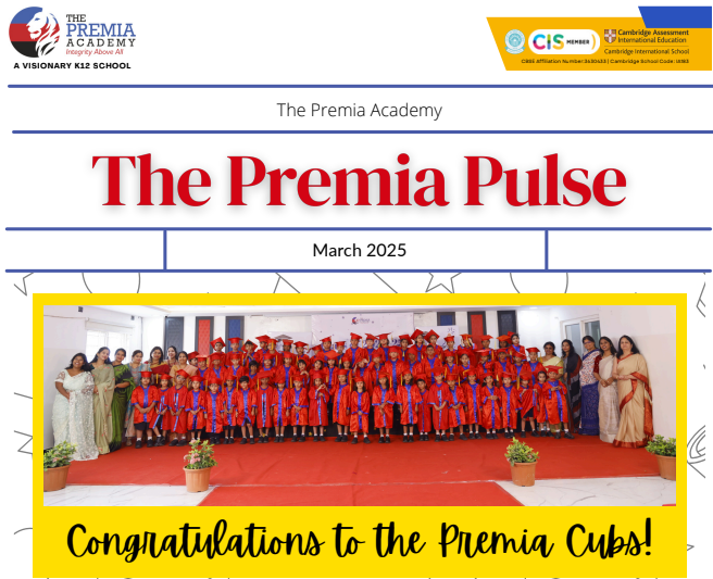 primary students in graduation caps and gowns posing with teachers for the ceremony