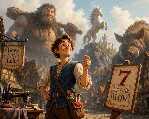 Brave little tailor solving challenges with confidence and wit